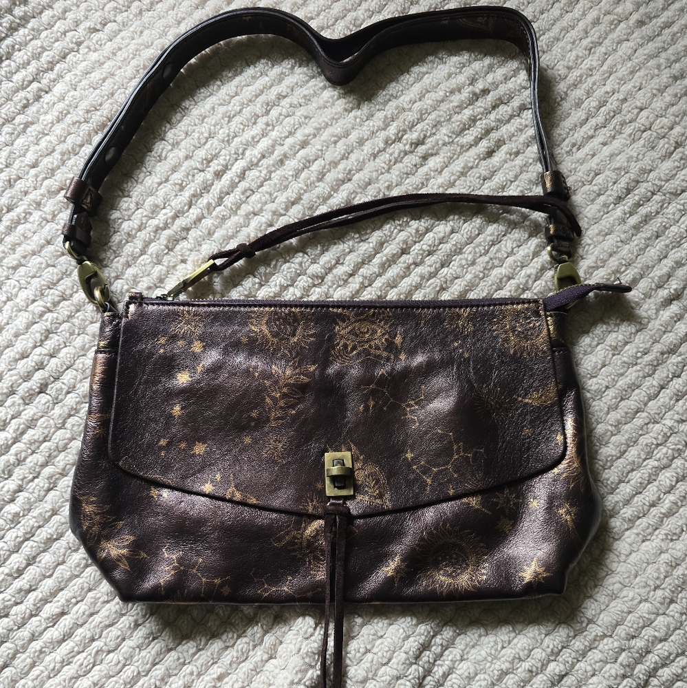 Johnny Was Brown and Gold Women's Bag
